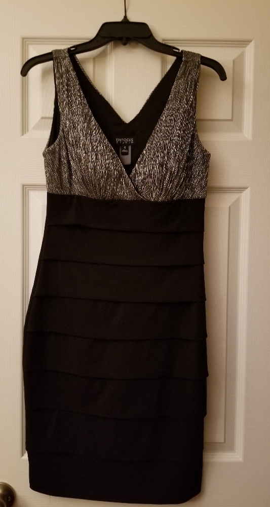 Silver and Black Dress